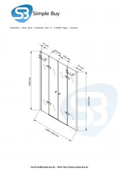 Glas Concept 24 - New Orleans - Nischentür - Nischendusche - 8mm ESG - Variation (160x195cm)